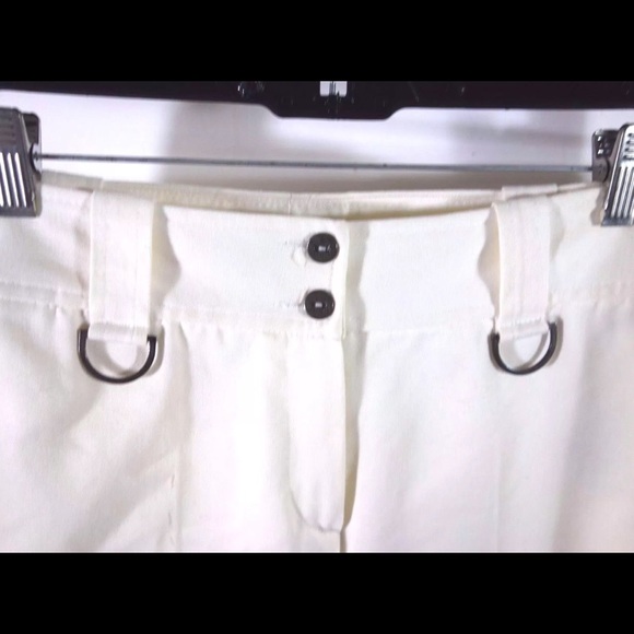 White Burberry pants NWOT 30” Low rise - Picture 2 of 8